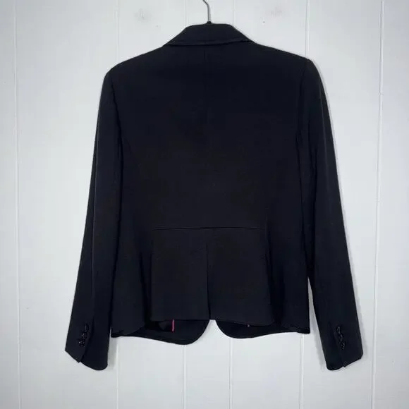 Talbots Women’s Aberdeen Blazer Black Cotton Blend Size 6 - Picture 2 of 6